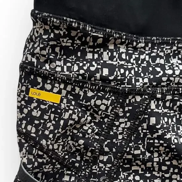 Lole Women's Black & Gray Geometric Sheer Side Activewear 7/8 Leggings Size S - Picture 11 of 13